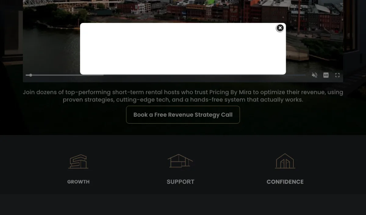 Pricing by Mira homepage — boutique managed revenue management with founder-led strategy